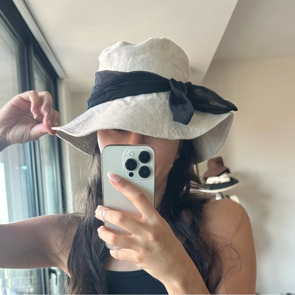 Eugenia Kim Jordana Foldable Hat 100% LINEN